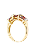Mogul 9ct Yellow Gold Garnet and Diamond Eternity Ring