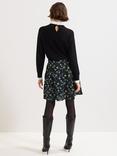 Phase Eight Ilaria Floral Mini Skirt, Black