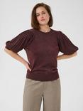 KAFFE KAregina Pleat Short Sleeve Jumpe