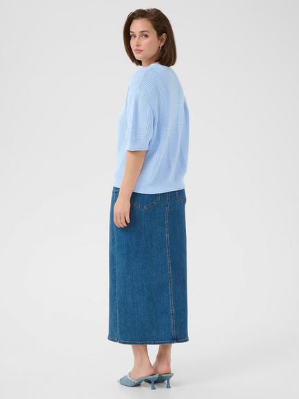 KAFFE Whitney Jumper, Mid Blue - view 2, Mid Blue