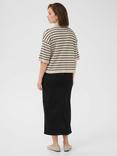 KAFFE Lizza Stripe Shot Sleeve Turtle Neck Jumper