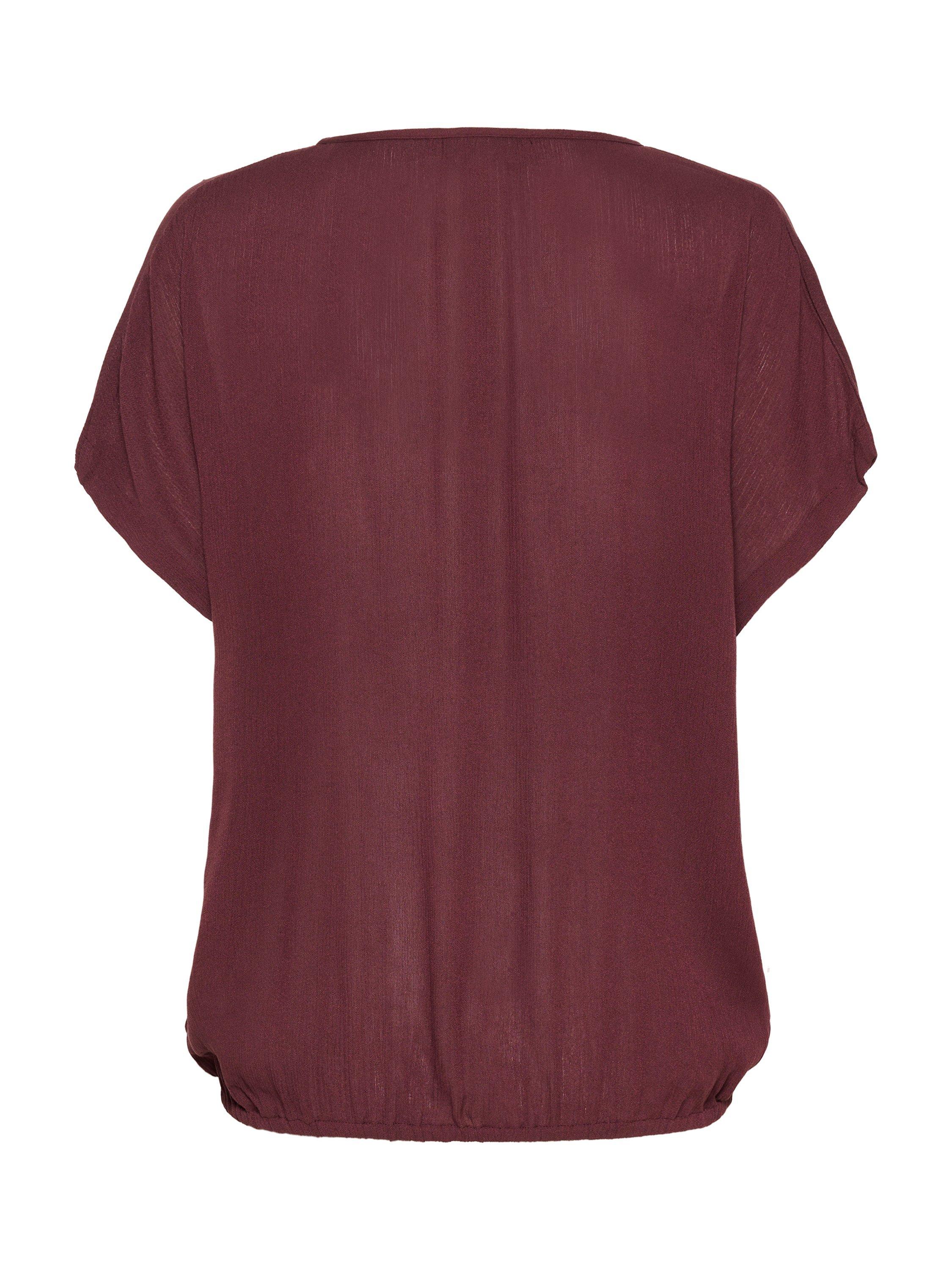 Product image 6 of 6, which shows KAFFE KAamber Stanley Short Sleeve Blouse, Mid Red, 8
