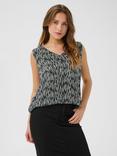 KAFFE KAamber Abstract Print V-Neck Sleeveless Blouse