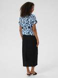 KAFFE Amber Graphic Floral Top, Blue