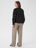 KAFFE KAapril V-Neck Long Sleeve Cotton Blend Blouse