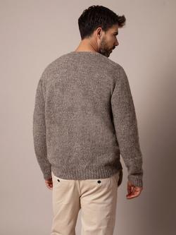 Celtic & Co. Crew Neck Wool Jumper, Oatmeal - view 2, Oatmeal
