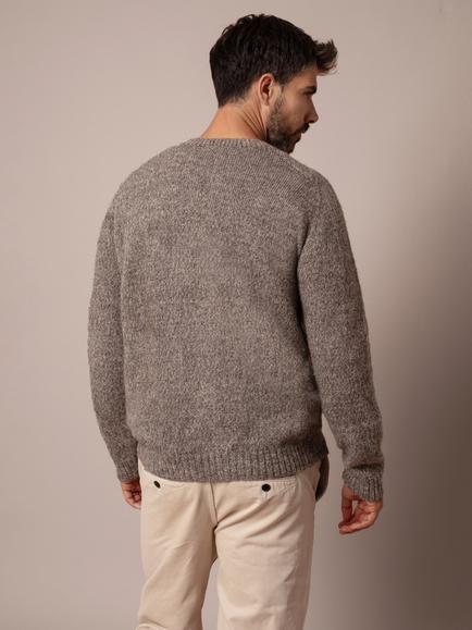 Celtic & Co. Crew Neck Wool Jumper, Oatmeal - view 2, Oatmeal