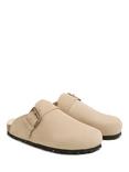 Celtic & Co. Sheep Lined Strap Detail Clogs, Beige