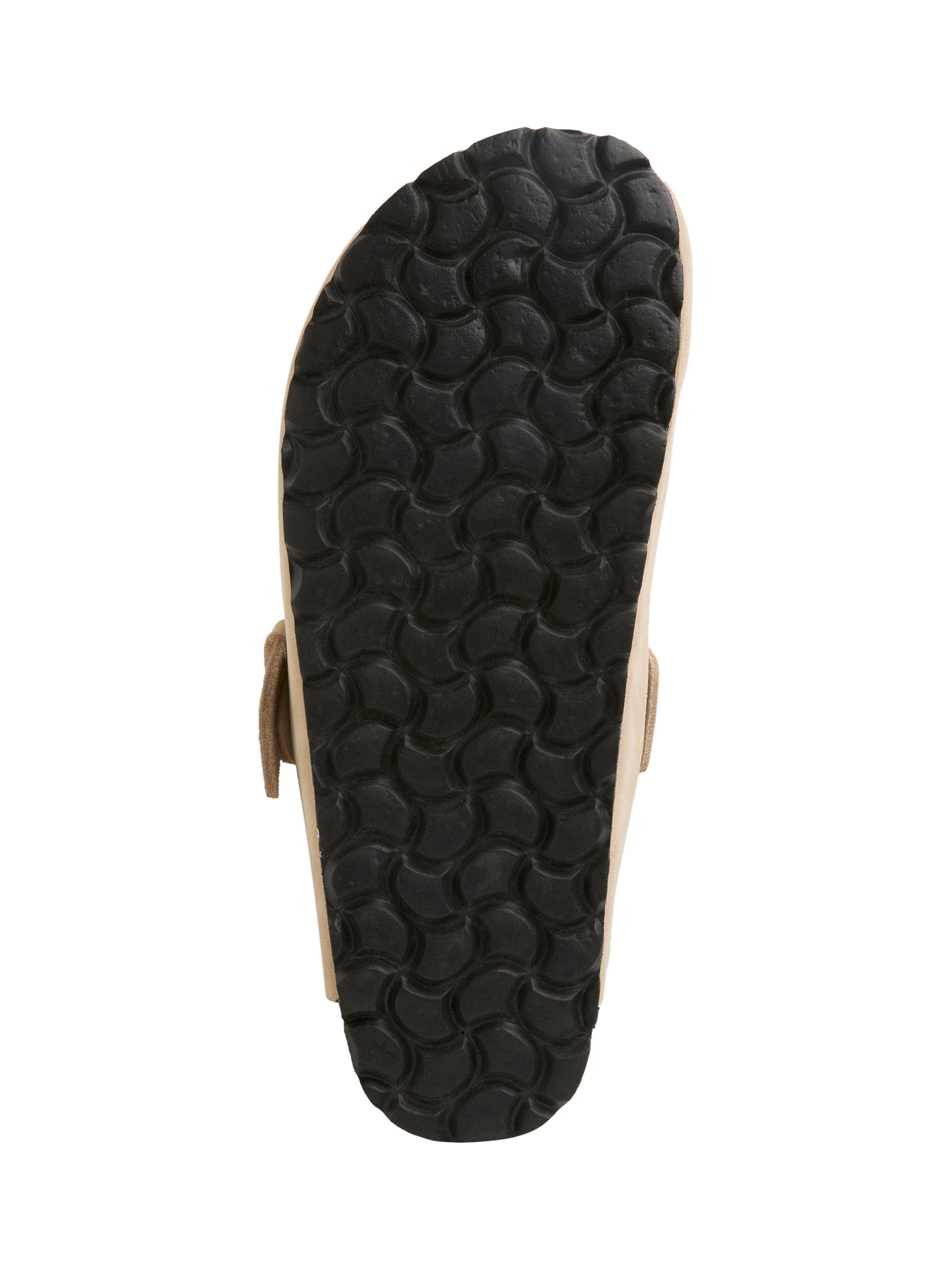 Product image 6 of 6, which shows Celtic & Co. Nubuck Sheepskin Lined Mule Sandals, Khaki, EU36