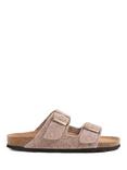 Celtic & Co. Felt Double Buckle Slider Sandals, Taupe