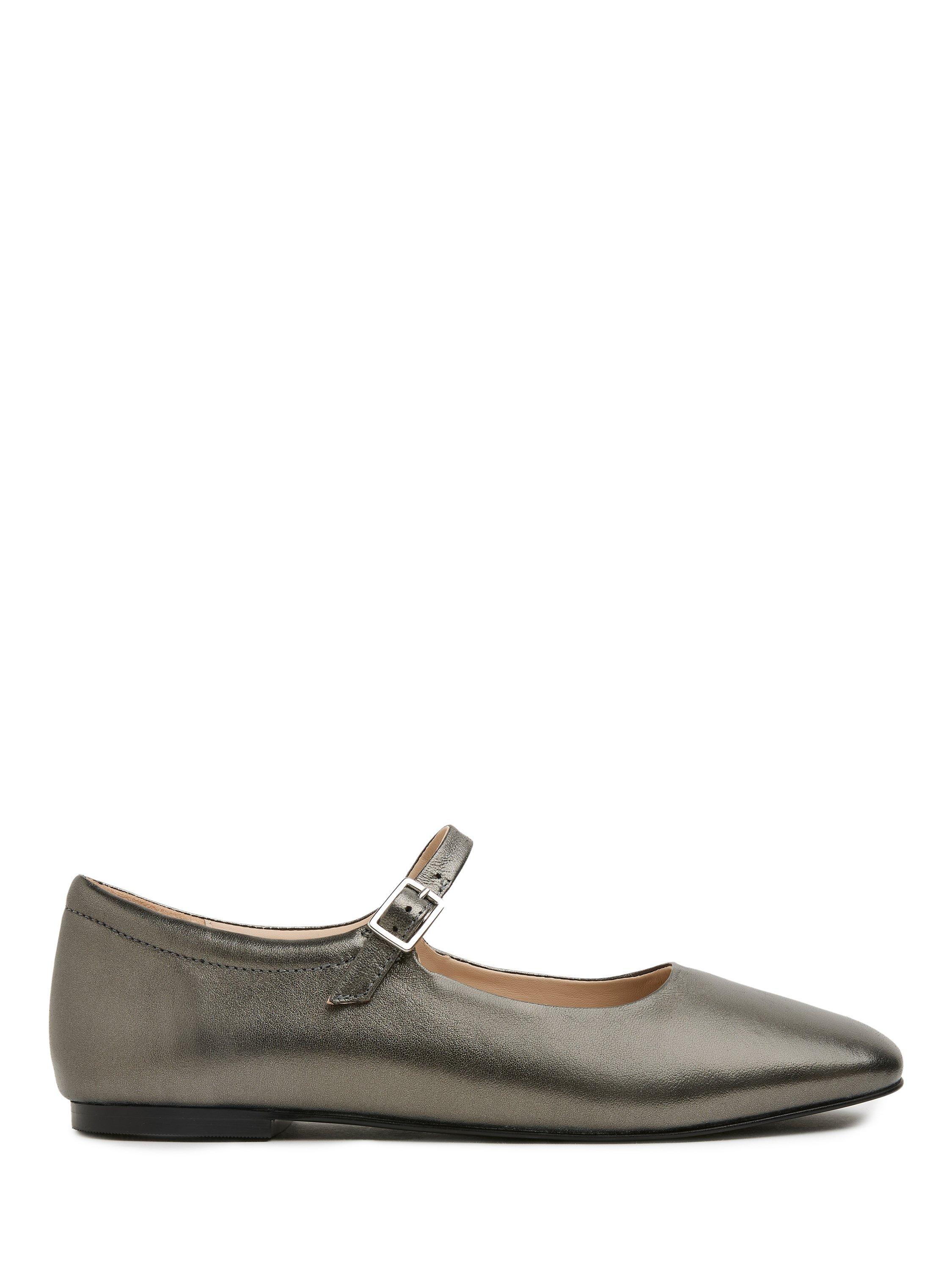 Product image 1 of 7, which shows Celtic & Co. Leather Mary Janes, Pewter, EU36