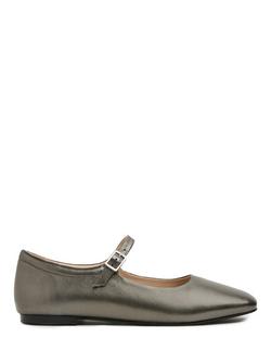 Celtic & Co. Leather Mary Janes, Pewter