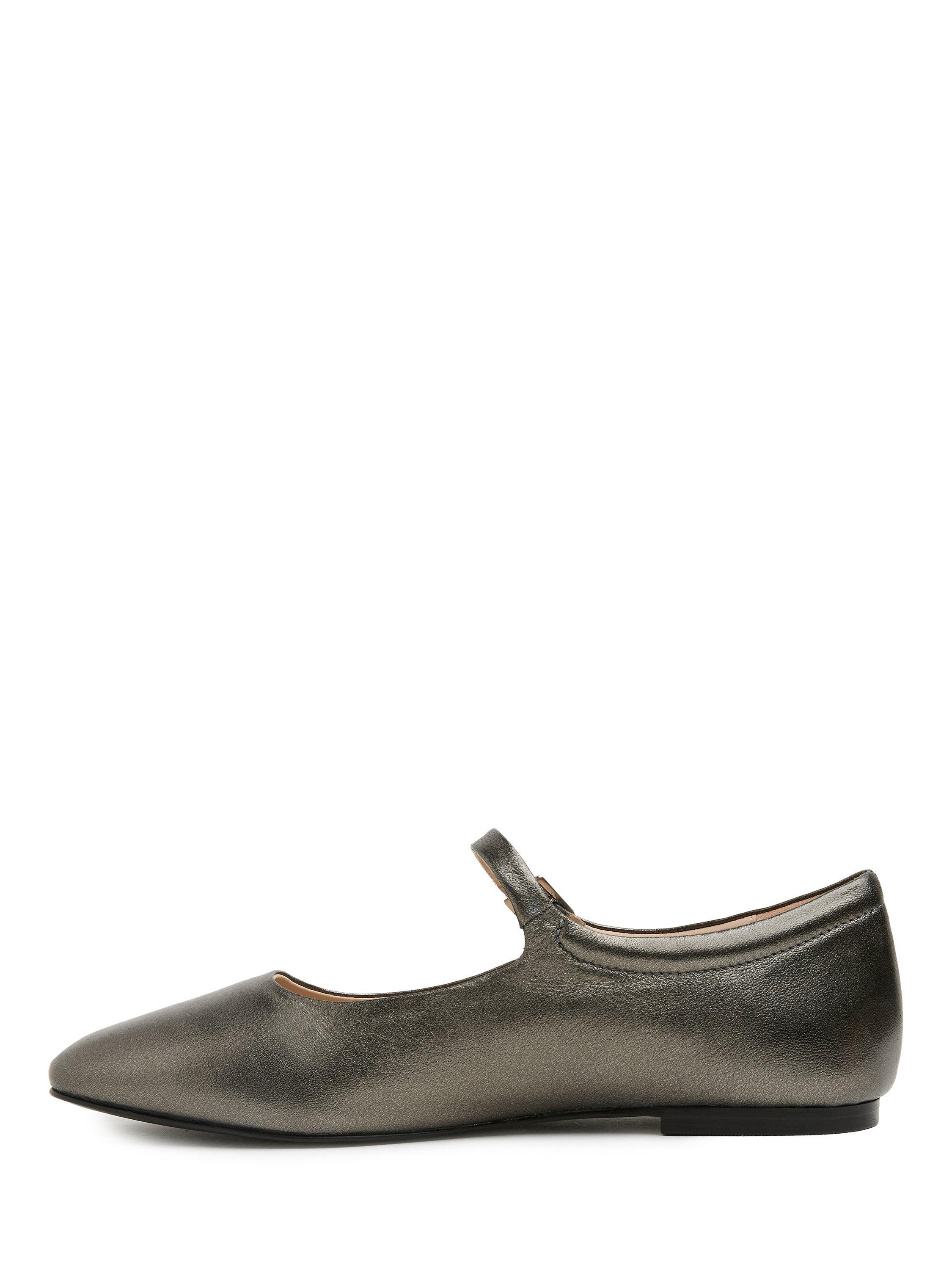 Product image 4 of 7, which shows Celtic & Co. Leather Mary Janes, Pewter, EU36