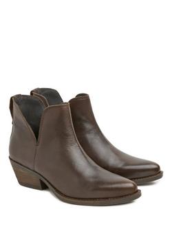 Celtic & Co. Split Detail Ankle Boots, Chocolate - view 2, Chocolate