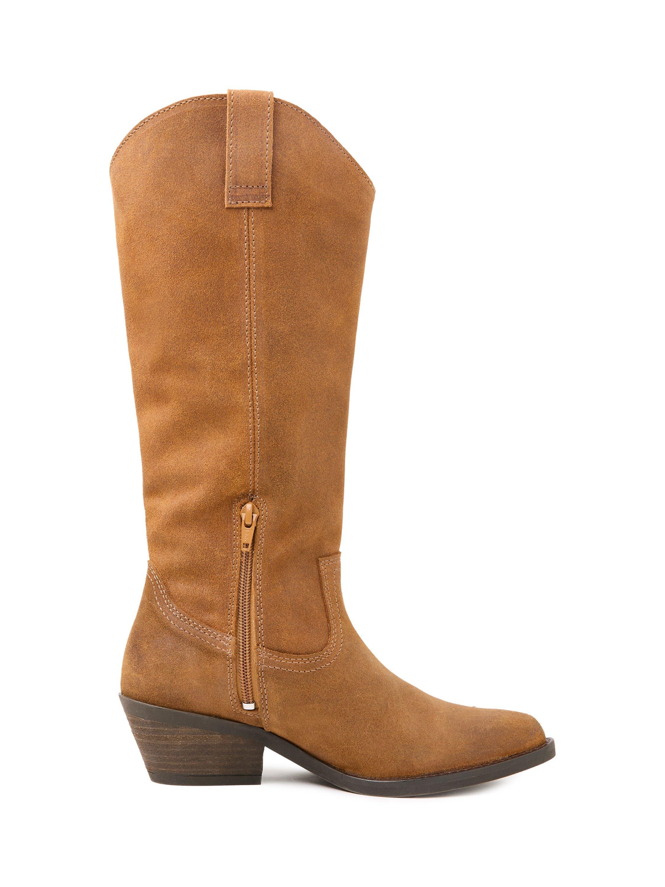 Product image 1 of 7, which shows Celtic & Co. Mid Length Cowboy Boots, Tobacco, EU36