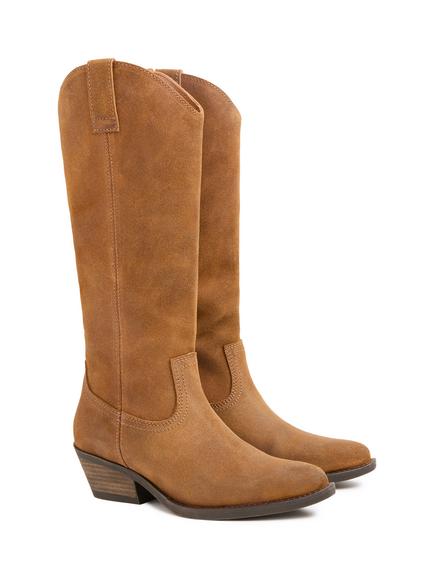 Celtic & Co. Mid Length Cowboy Boots, Tobacco - view 2, Tobacco