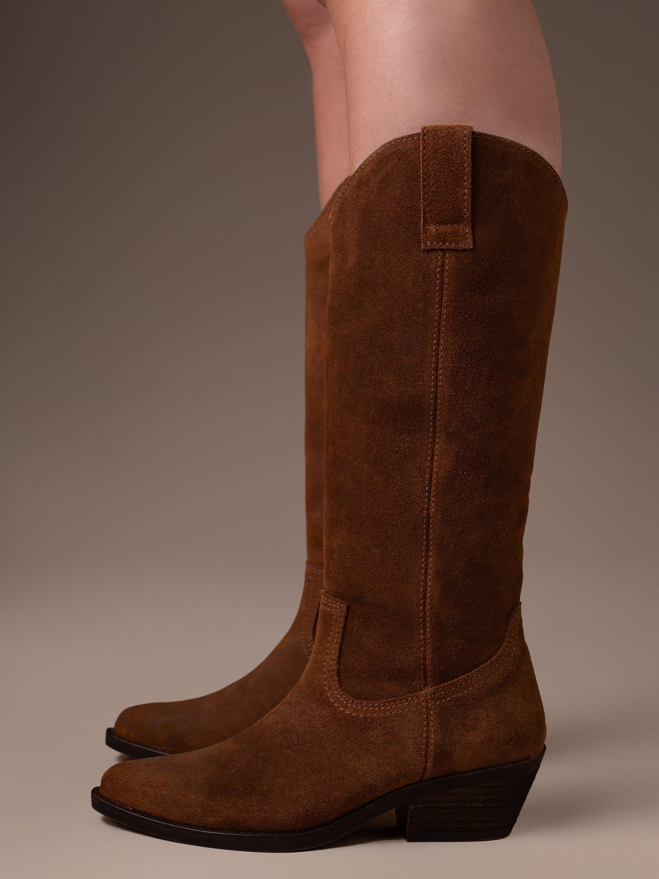 Product image 7 of 7, which shows Celtic & Co. Mid Length Cowboy Boots, Tobacco, EU36