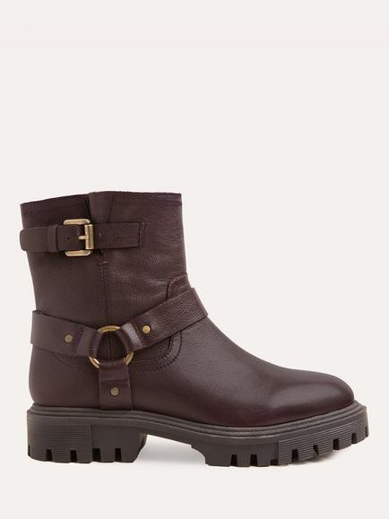 Celtic & Co. Leather Biker Ankle Boots, Oxblood
