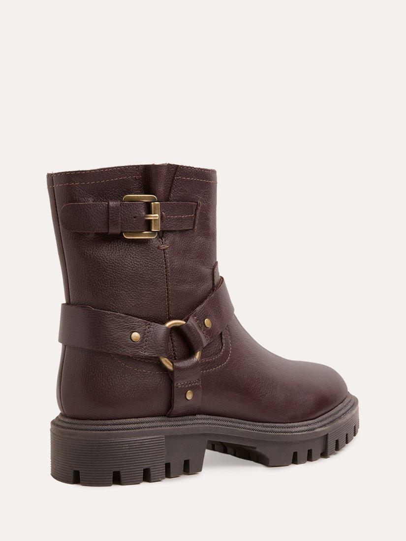 Product image 4 of 6, which shows Celtic & Co. Leather Biker Ankle Boots, Oxblood, EU36