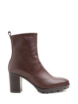 Celtic & Co. Leather Block Heel Ankle Boots, Oxblood, Oxblood