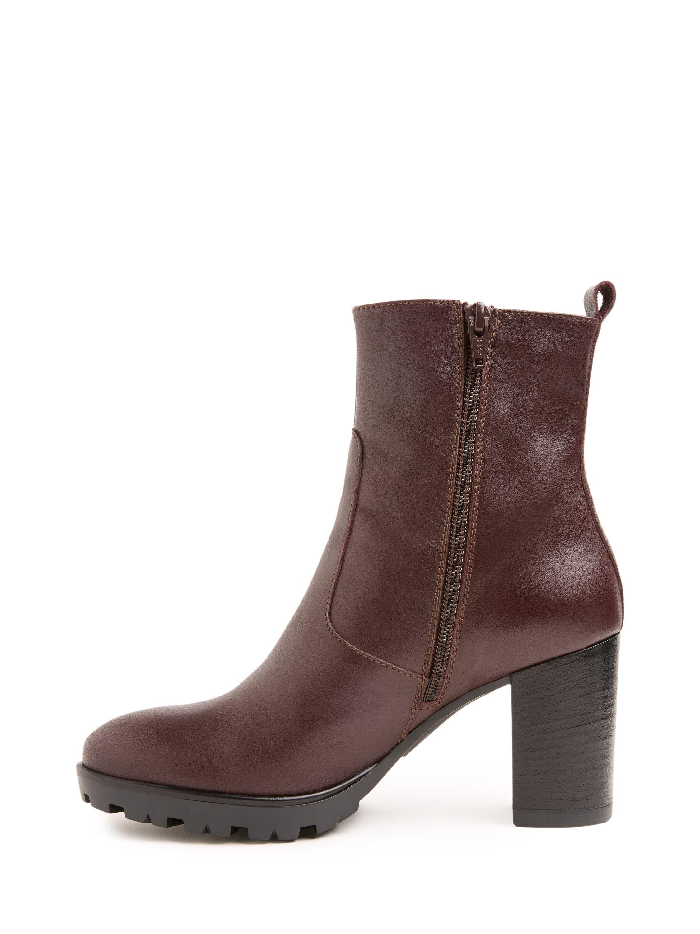 Product image 3 of 6, which shows Celtic & Co. Leather Block Heel Ankle Boots, Oxblood, EU36