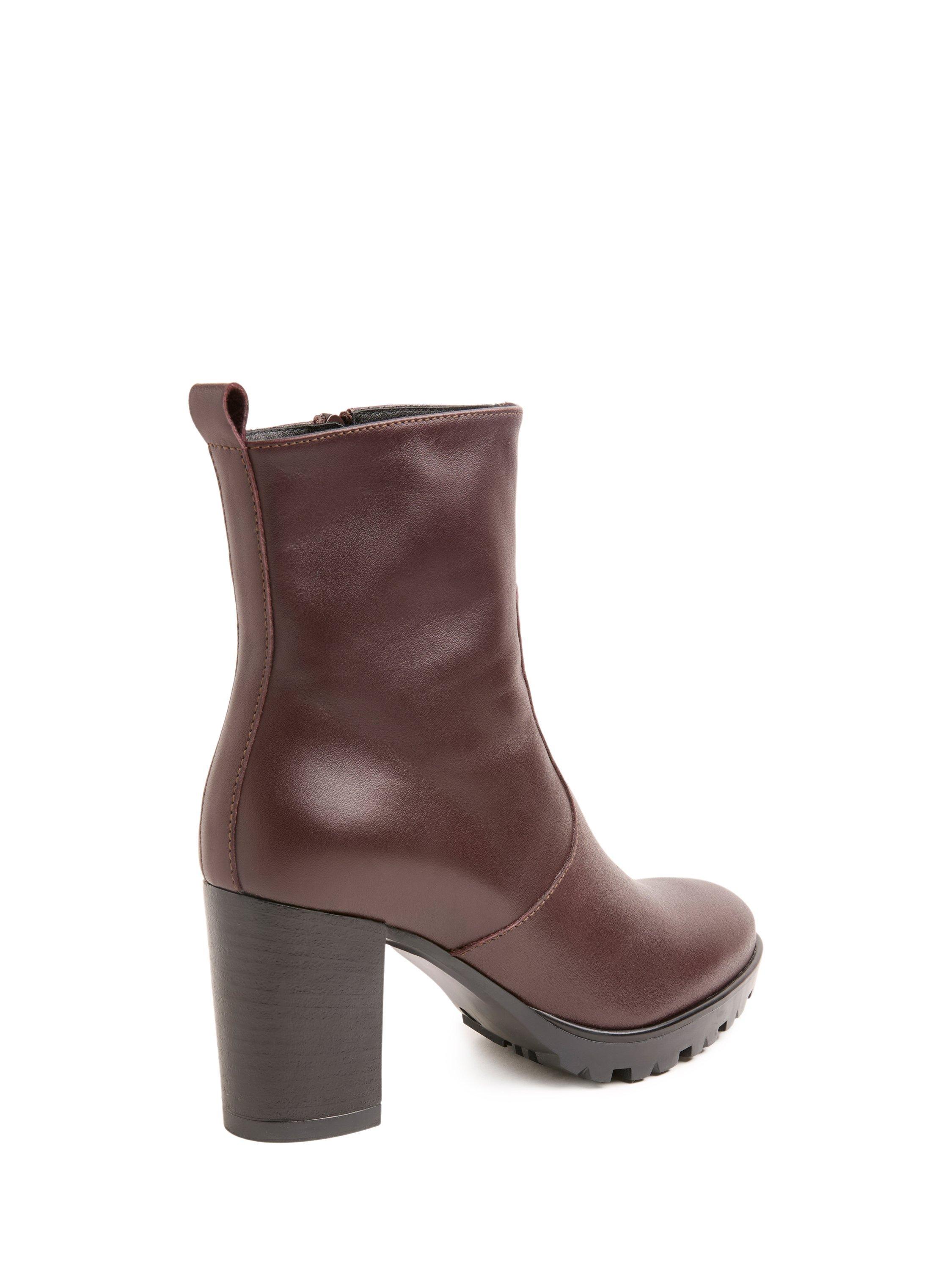 Product image 4 of 6, which shows Celtic & Co. Leather Block Heel Ankle Boots, Oxblood, EU36