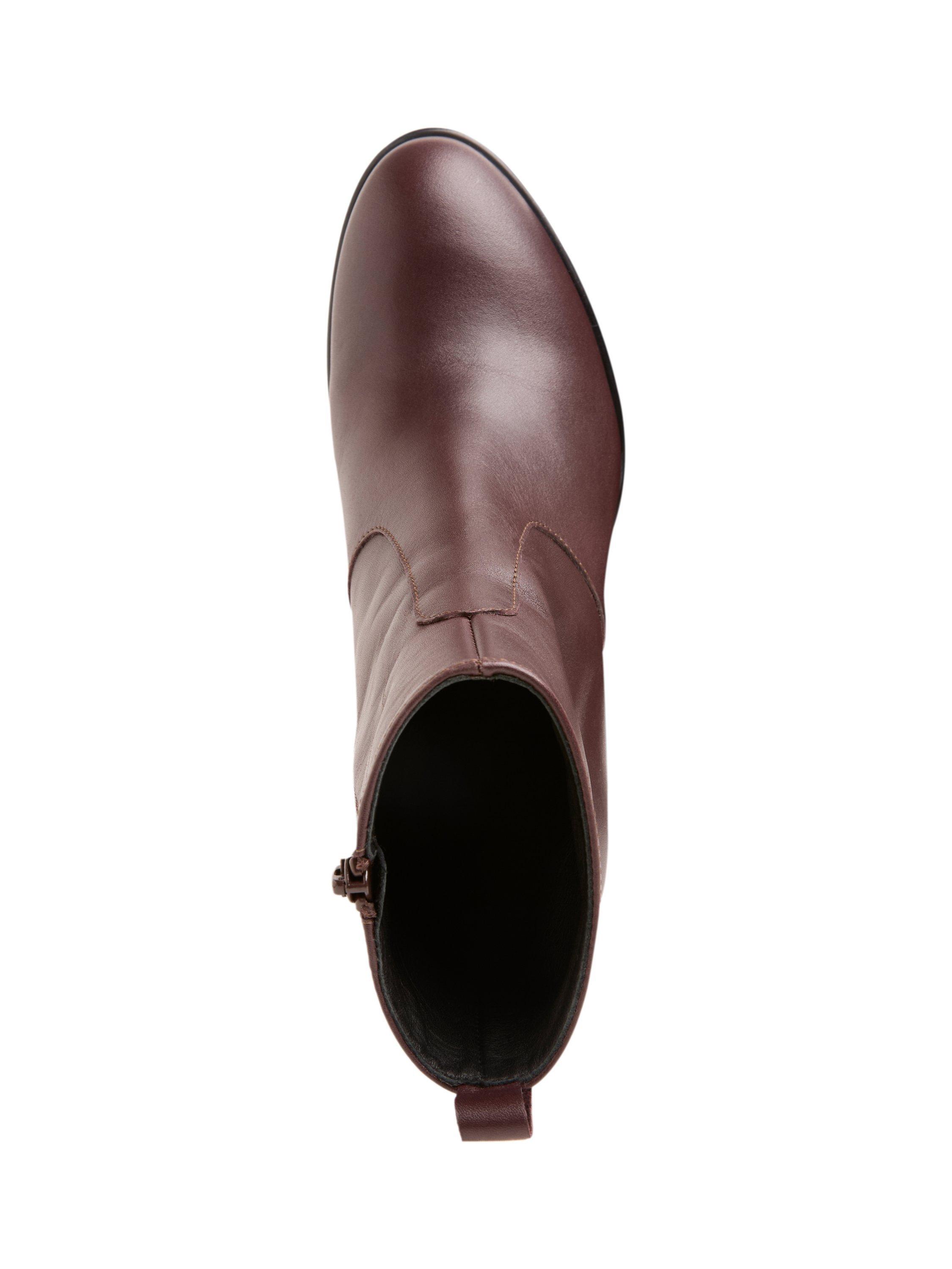 Product image 6 of 6, which shows Celtic & Co. Leather Block Heel Ankle Boots, Oxblood, EU36