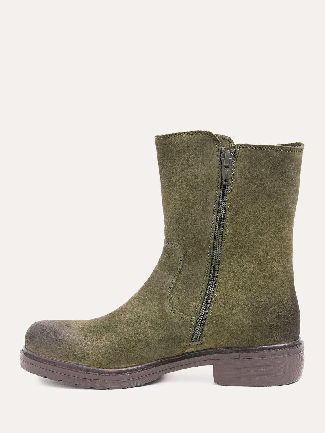 Product image 3 of 6, which shows Celtic & Co. Essential Suede Block Heel Calf Boots, Khaki, EU36