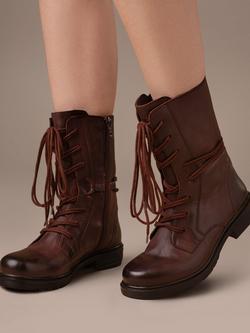 Celtic & Co. Leather Lace Up Derby Ankle Boots, Oxblood - view 2, Oxblood