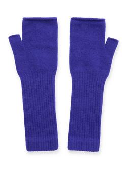 Celtic & Co. Pure Wool Wrist Warmers, Blue Ink - view 2, Blue Ink