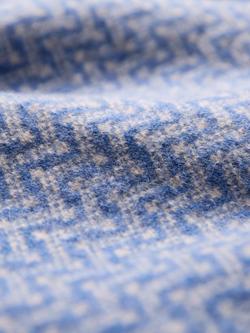 Celtic & Co. Ripple Fair Isle Pure Wool Beanie Hat, Cornflower Blue - view 2, Cornflower Blue