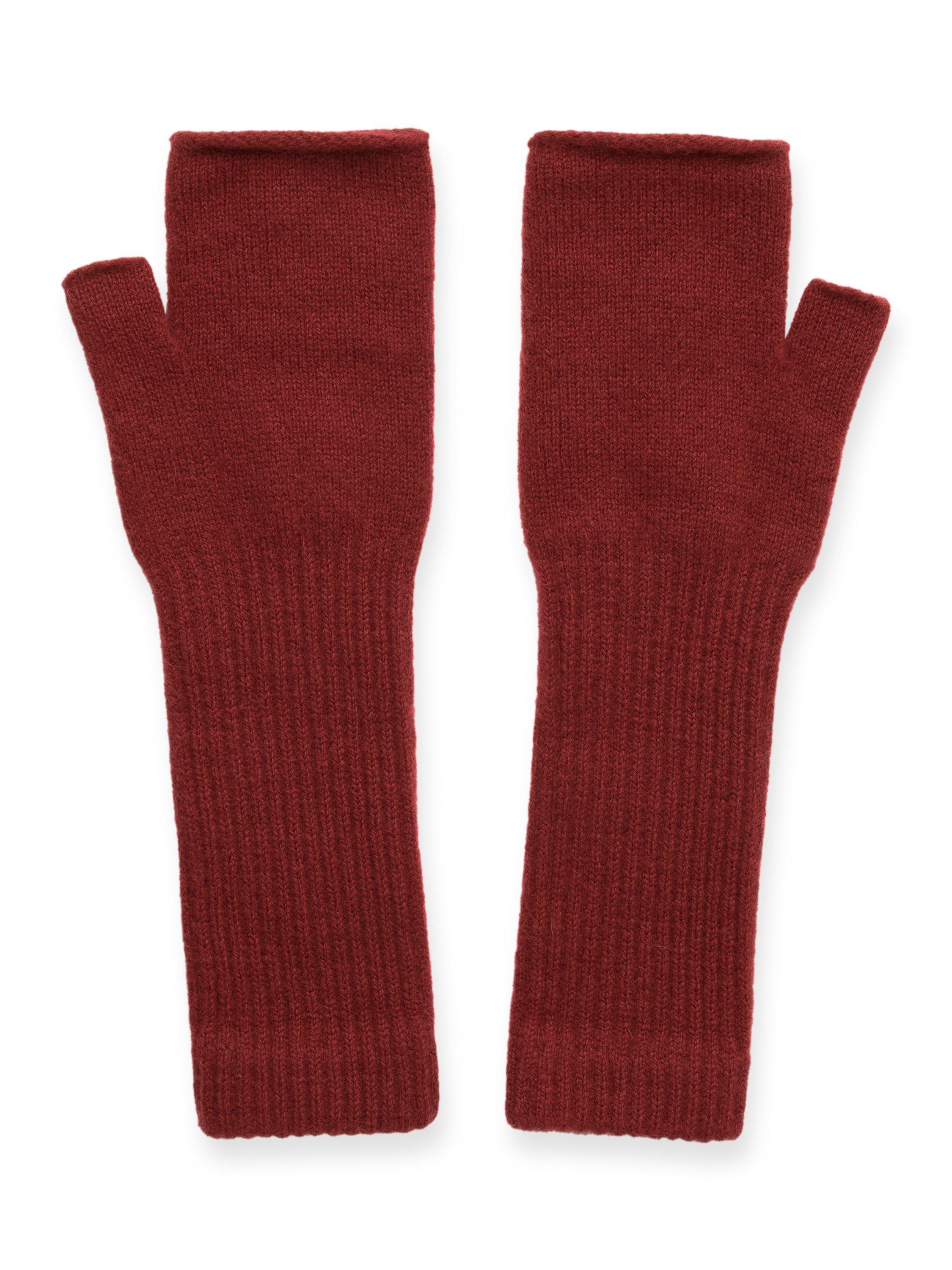 Product image 2 of 2, which shows Celtic & Co. Supersoft British Wool Wristwarmers, Oxblood, One Size