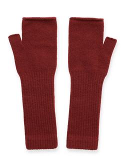 Celtic & Co. Supersoft British Wool Wristwarmers - view 2, Oxblood