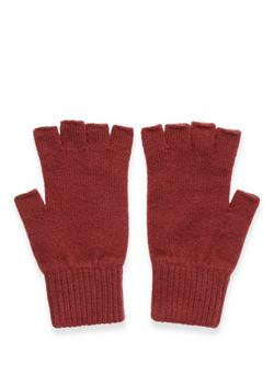 Celtic & Co. Pure Wool Fingerless Gloves, Oxblood
