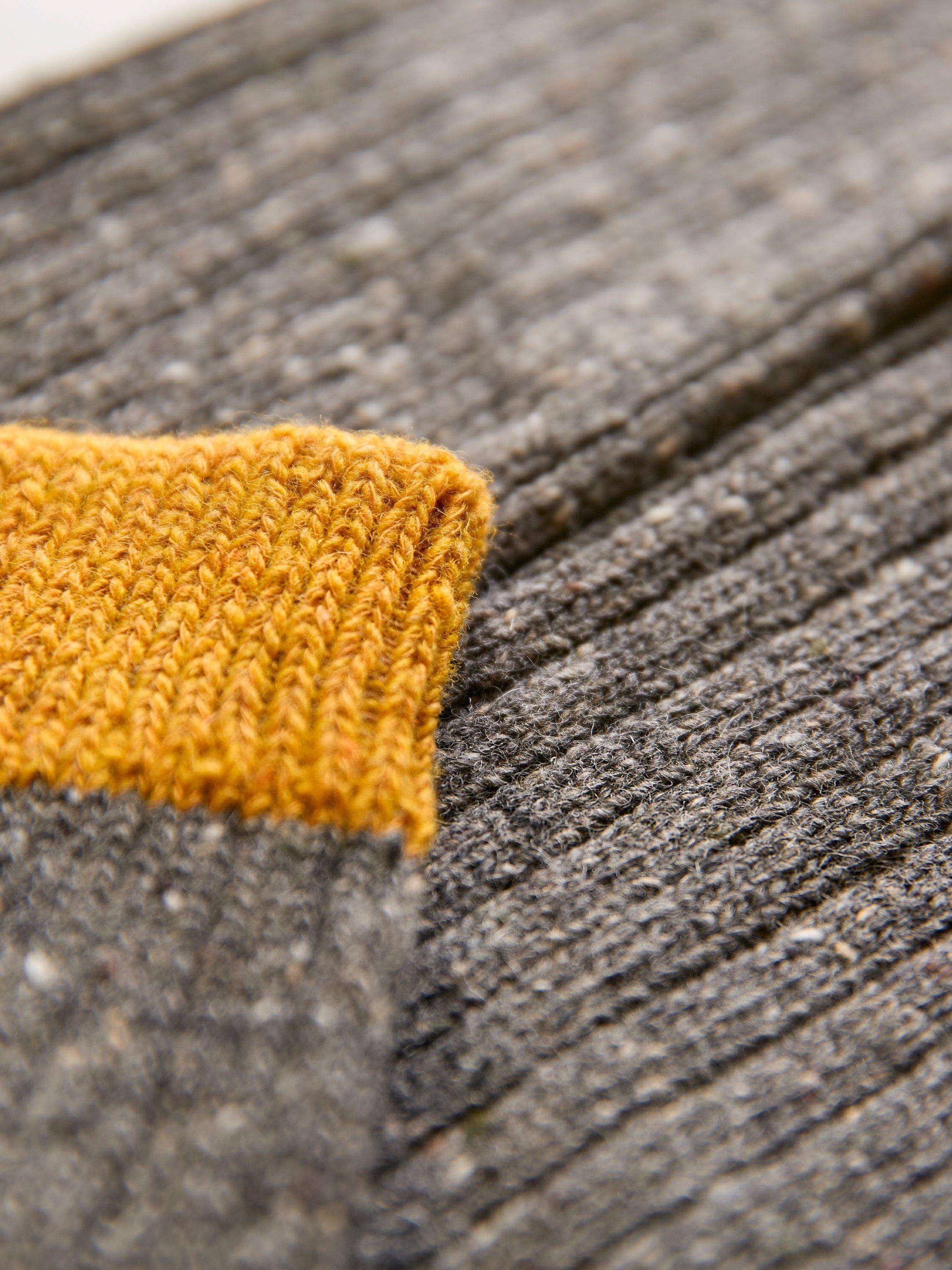 Product image 3 of 3, which shows Celtic & Co.British Ladies' Donegal Boot Socks, Derby Grey/Gold, M