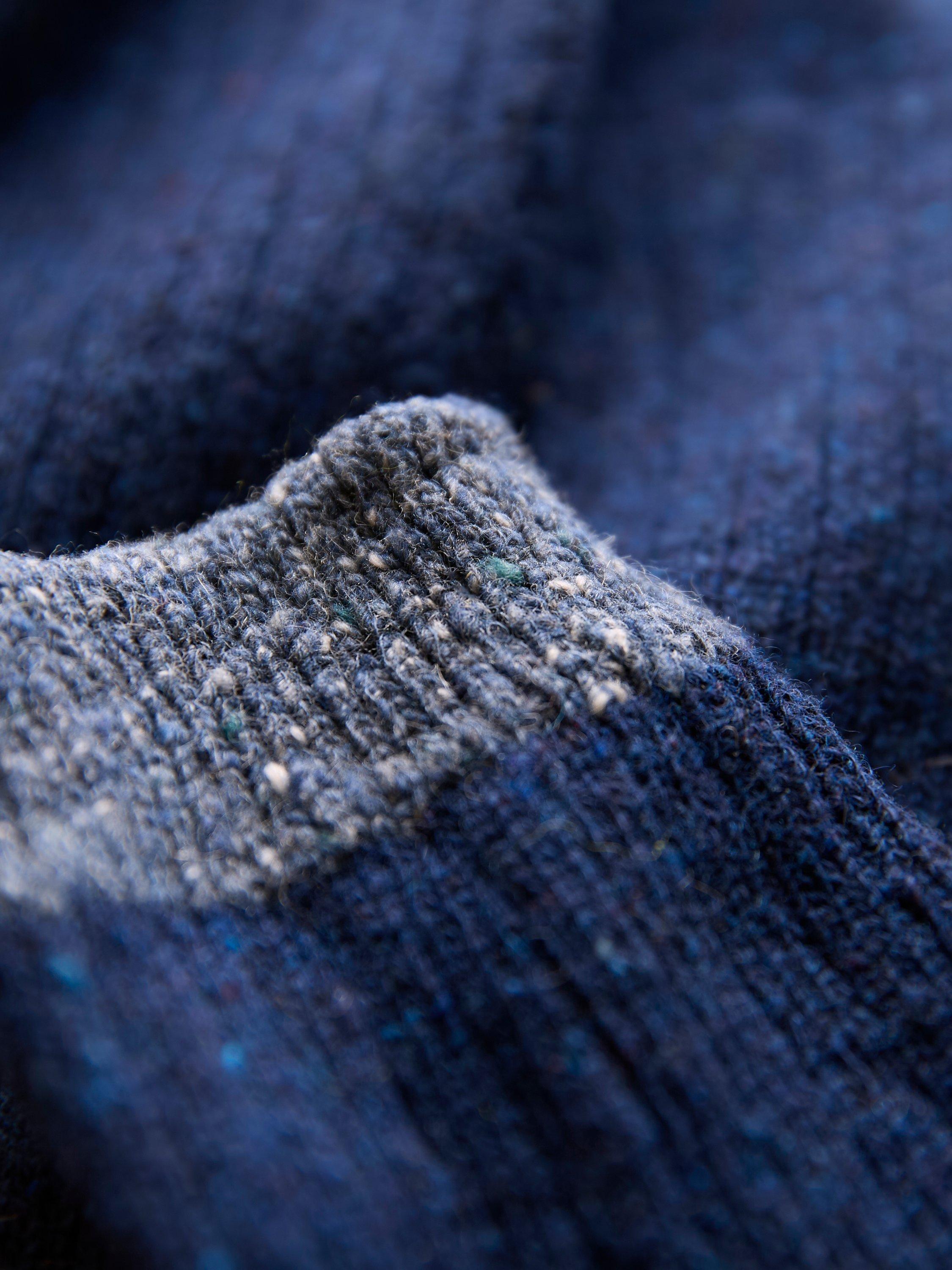 Product image 3 of 3, which shows Celtic & Co.British Ladies' Donegal Boot Socks, Indigo/Navy, M