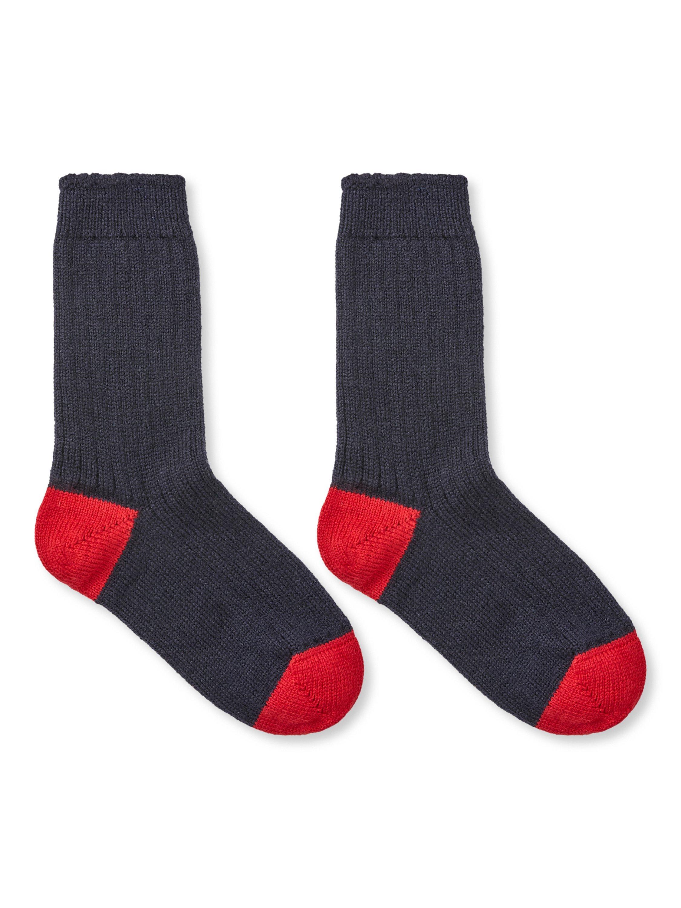 Product image 2 of 3, which shows Celtic & Co. Colour Block Pure Wool Socks, Navy, M