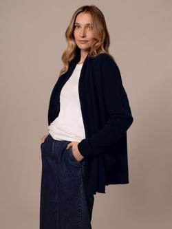 Celtic & Co. Lambswool Collared Shawl Cardigan, Navy