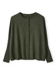 Celtic & Co. Fine Knit Pure Merino Wool Cardigan, Olive