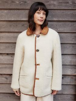 Celtic & Co. Reversible Button Through Sheepskin Jacket, Whisky