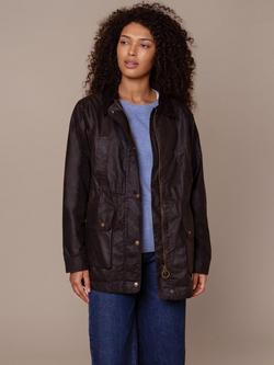 Celtic & Co. Zip Through Wax Cotton Jacket, Dark Brown, Dark Brown