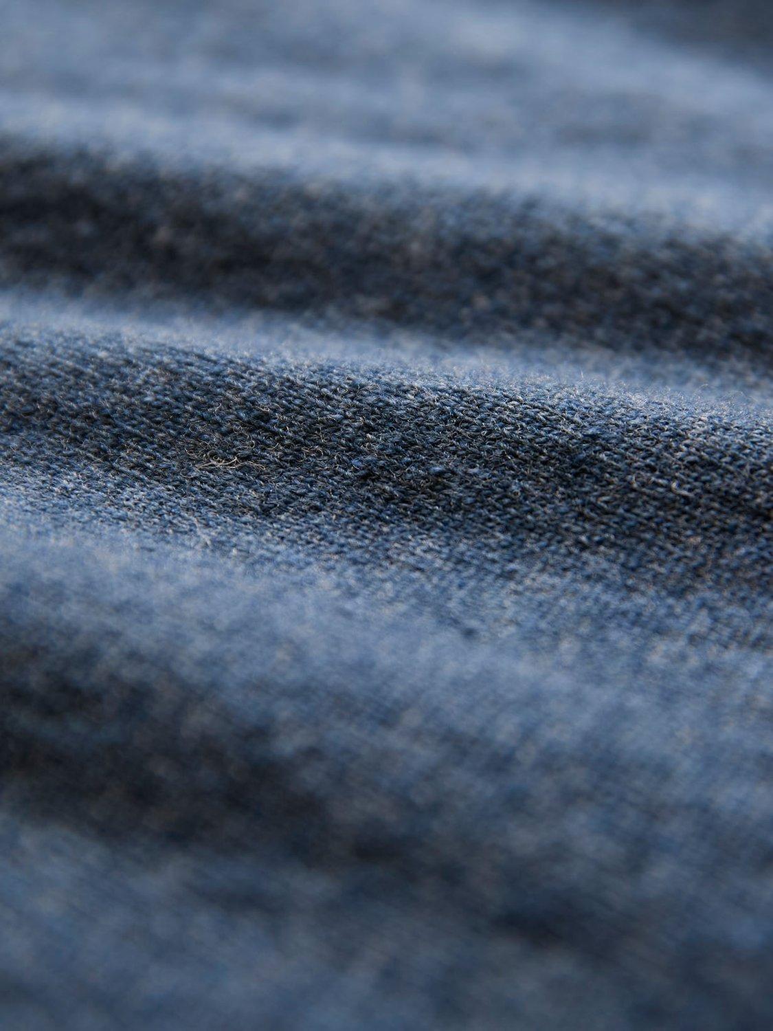 Product image 3 of 5, which shows Celtic & Co. Knee Length Wool Slouch Dress, Denim, XS