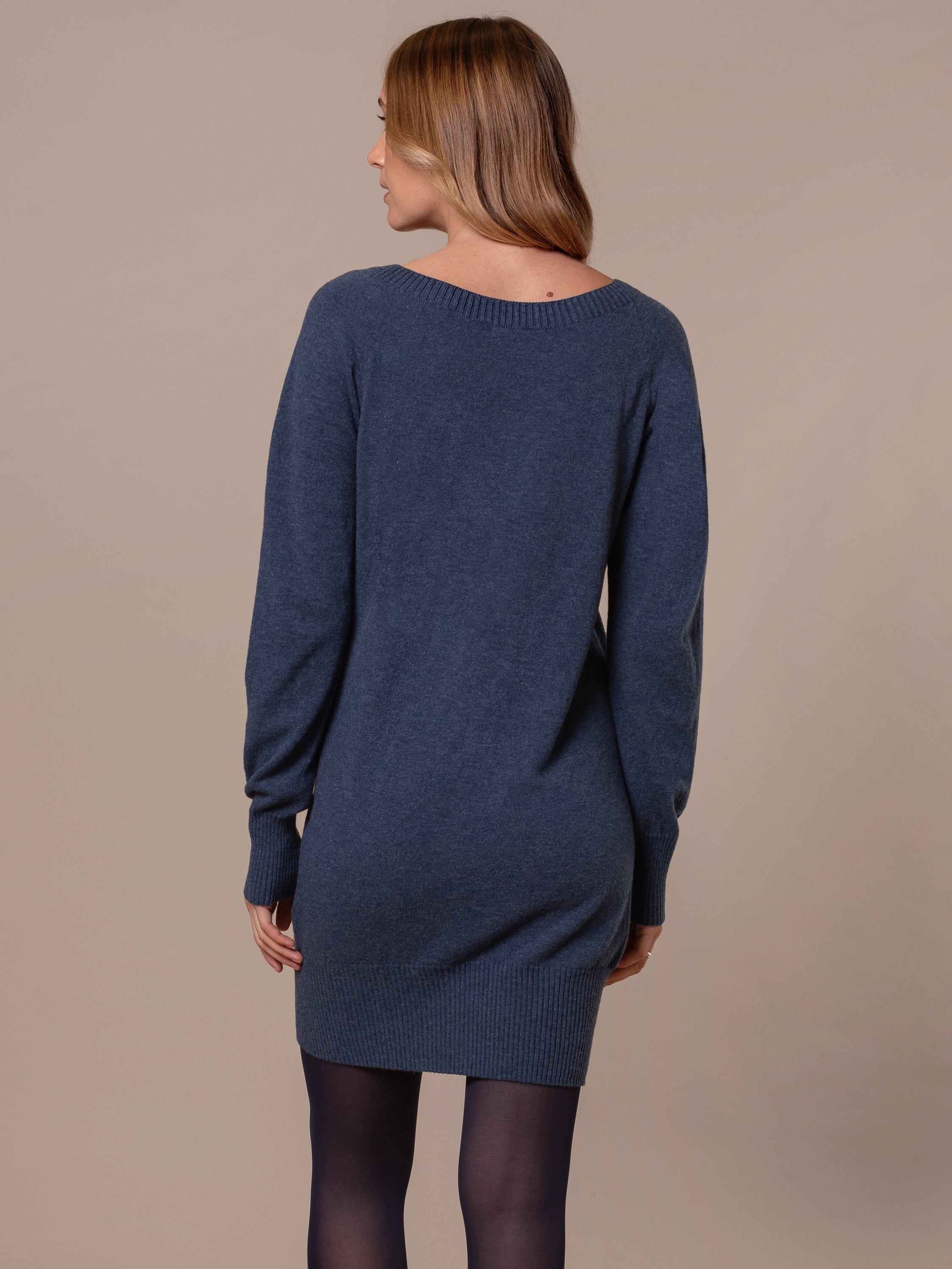 Product image 5 of 5, which shows Celtic & Co. Knee Length Wool Slouch Dress, Denim, XS