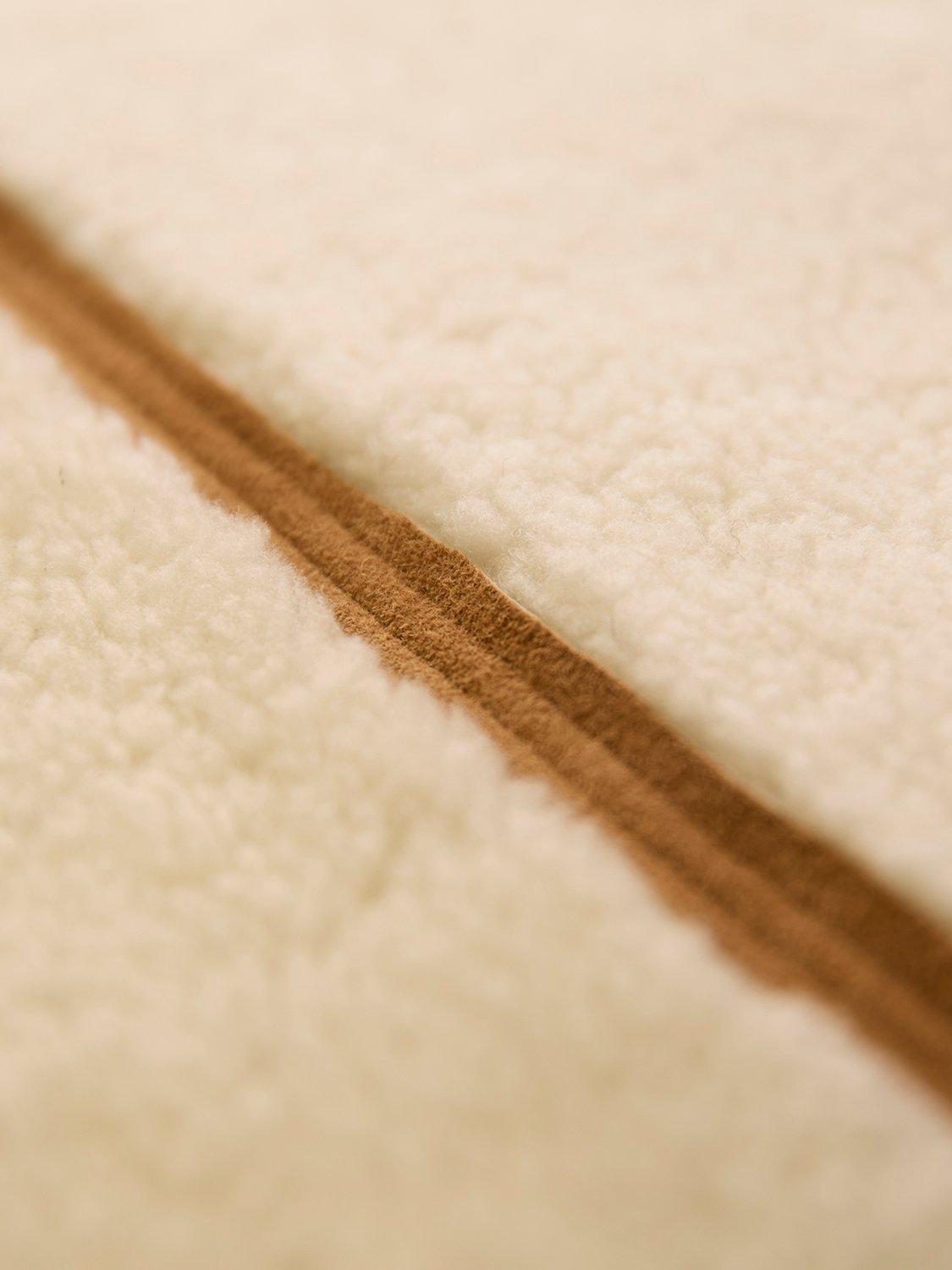 Product image 4 of 6, which shows Celtic & Co. Reversible British Sheepskin E2E Gilet, Camel/Ecru, 8