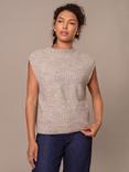 Celtic & Co. Stitch Pure Wool Tank Top, Taupe