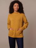 Celtic & Co. Fleck Patch Pocket Pure Wool Jumper, Saffron