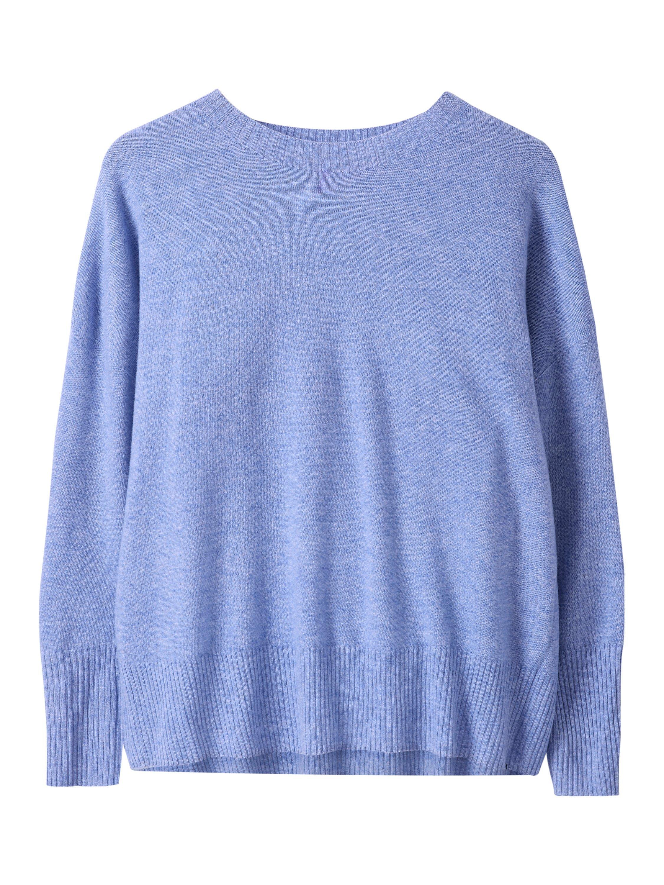 Product image 2 of 7, which shows Celtic & Co. Slouch Pure Wool Jumper, Cornflower Blue, XS