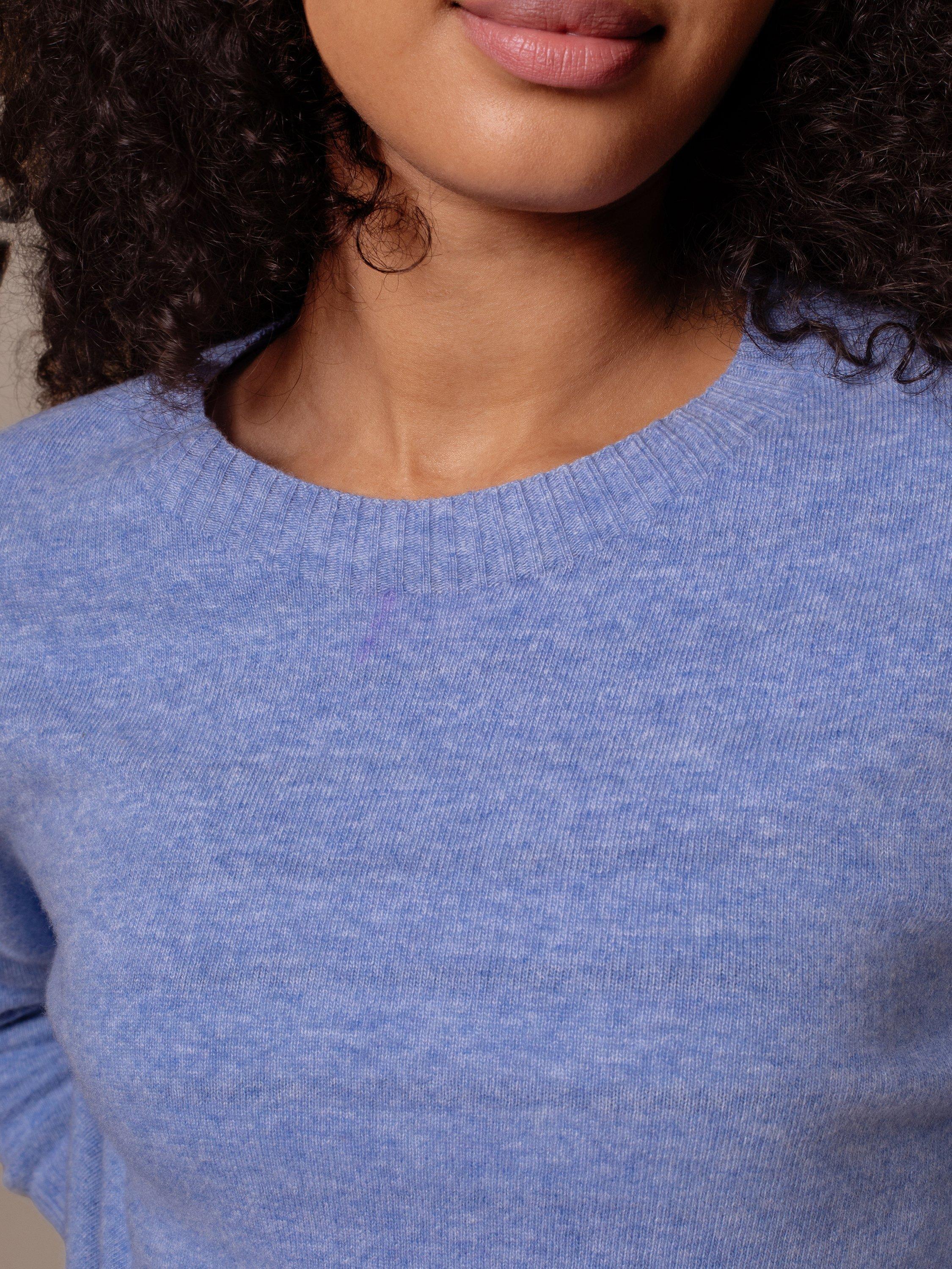 Product image 6 of 7, which shows Celtic & Co. Slouch Pure Wool Jumper, Cornflower Blue, XS