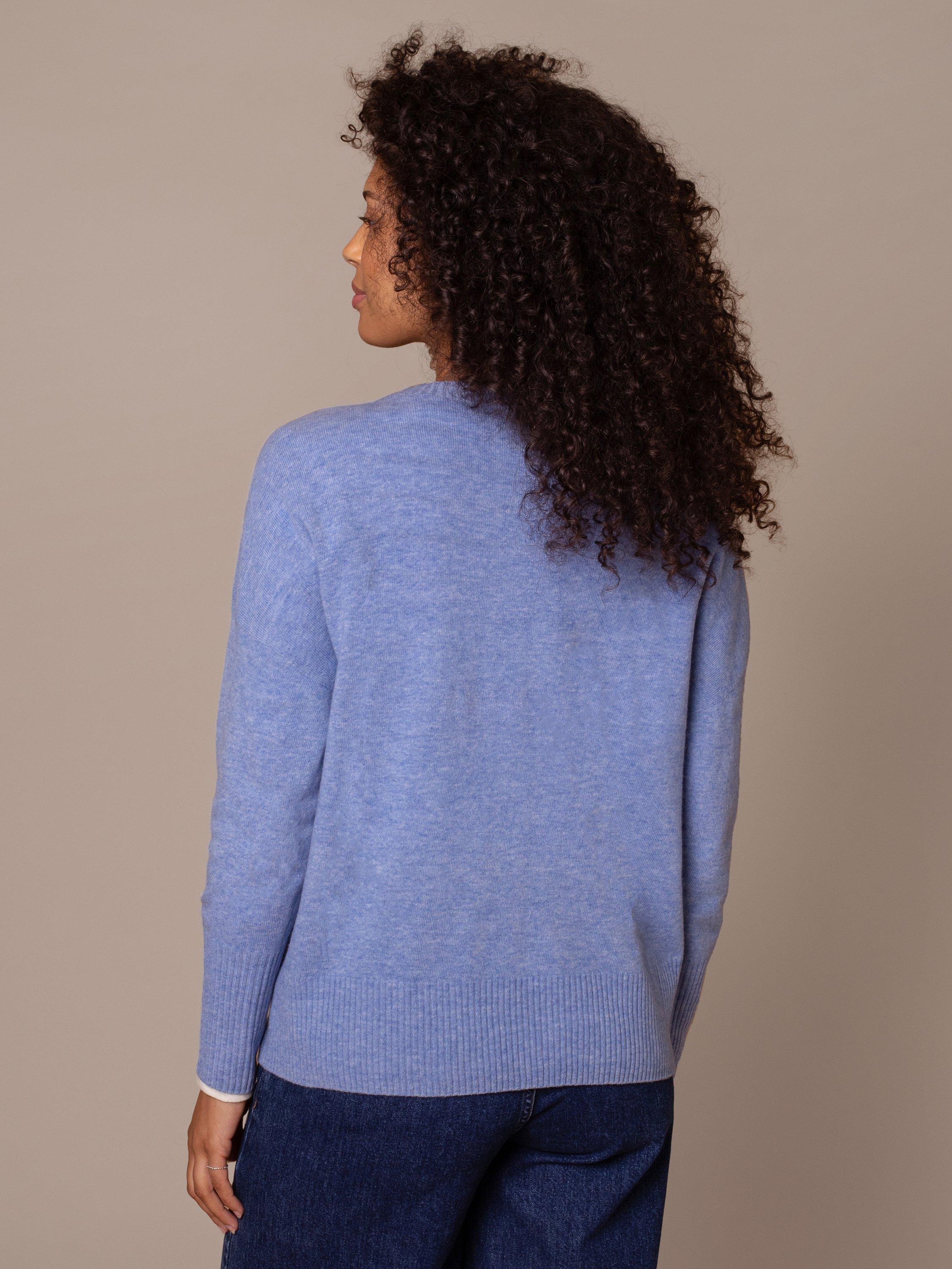 Product image 7 of 7, which shows Celtic & Co. Slouch Pure Wool Jumper, Cornflower Blue, XS