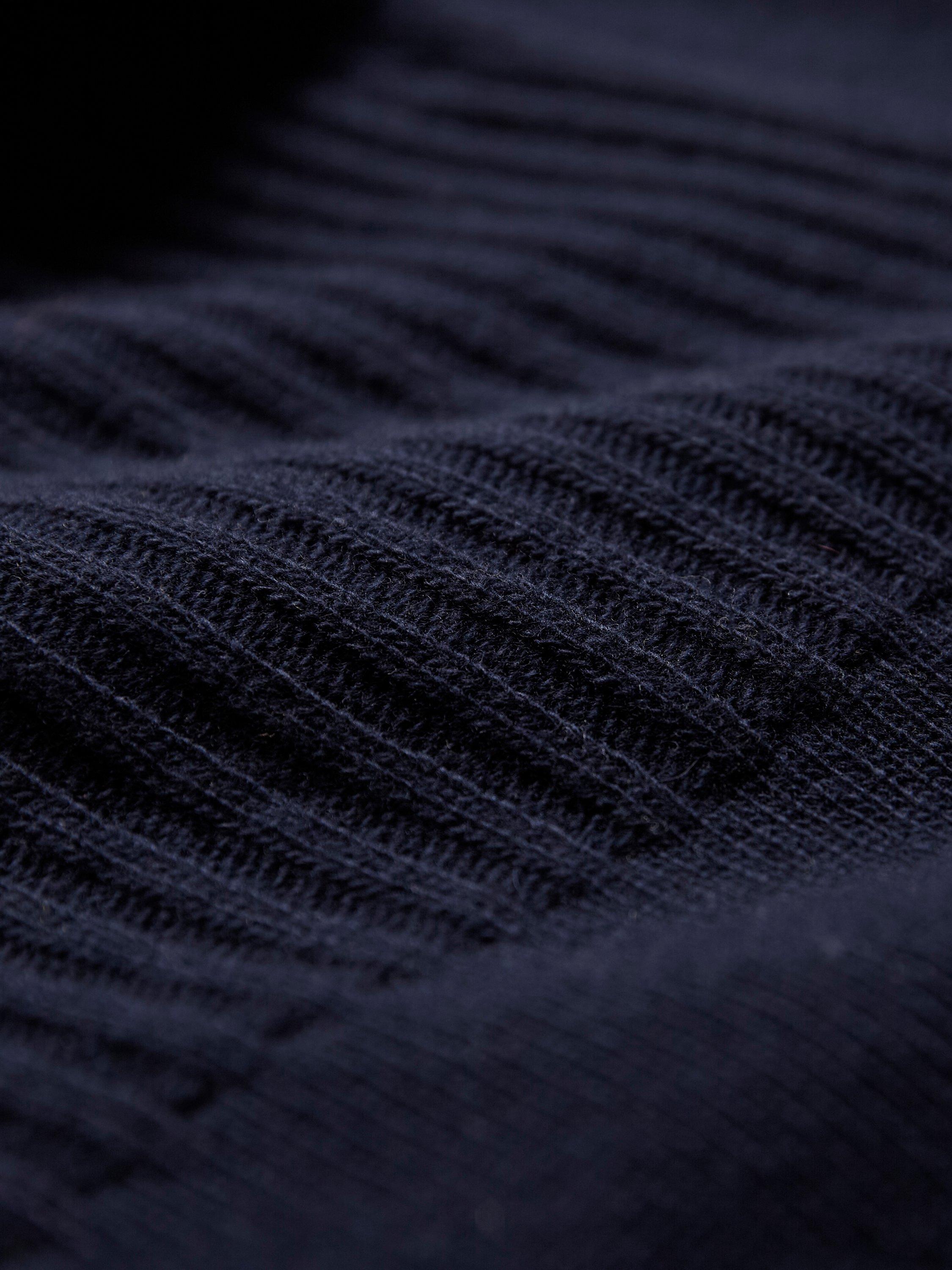 Product image 3 of 7, which shows Celtic & Co. Supersoft Slouchy Cowl Neck Jumper, Dark Navy, XS